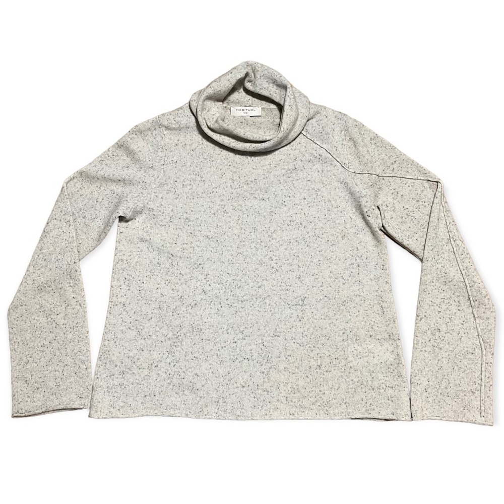 Habitual Adalyn Cashmere Pebbled Mock Neck Sweater Sz XS